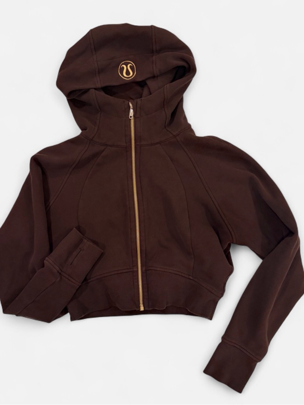 lululemon Scuba Full-Zip Cropped Hoodie Espresso / Gold 🤎✨